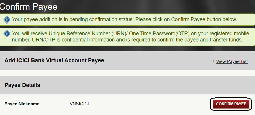Confirm payee2